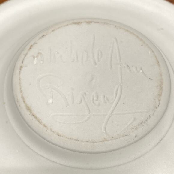 Michele Ann Rigert Signed Studio Art Pottery Vase Glazed Bowl Oregon USA Artist - Picture 10 of 10